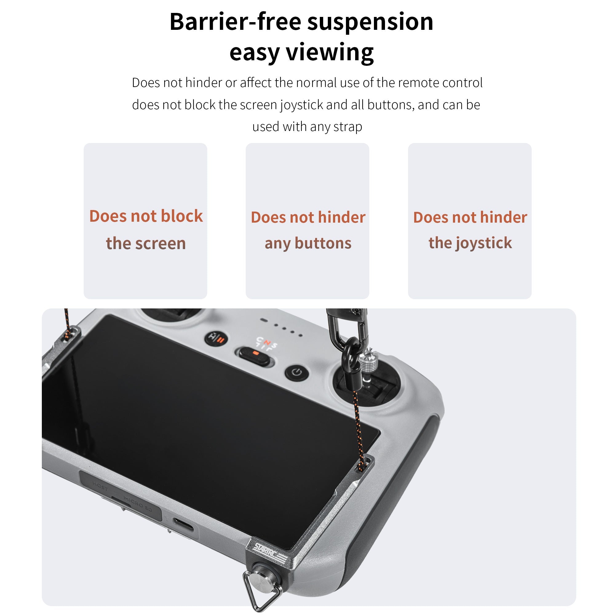 STARTRC Self-balancing Mount for DJI RC/RC2 Remote Controller (Strap NOT included)